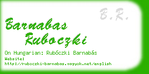 barnabas ruboczki business card