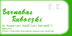 barnabas ruboczki business card